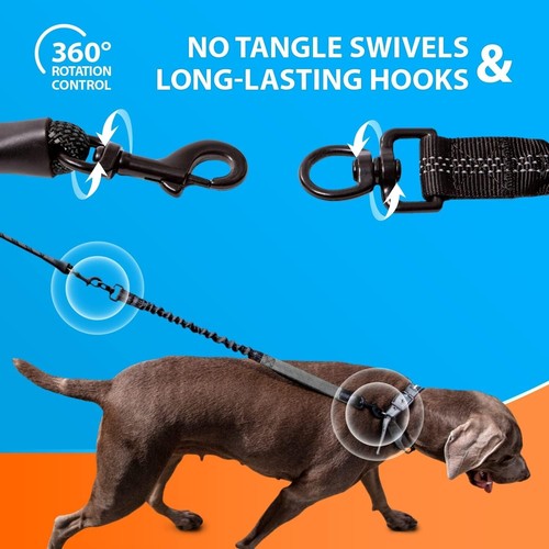 Heavy Duty Rope Bungee Leash for Large and Medium Dogs with Anti-Pull for Sho... - Picture 7 of 7