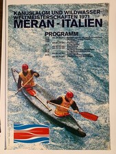 Kanoe Kayak Slalom and open water world championships 1971 Italy vintage poster