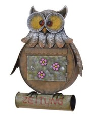 Metallbriefkasten, Motiv-Briefkasten "Eule" "Haus" "Frosch"