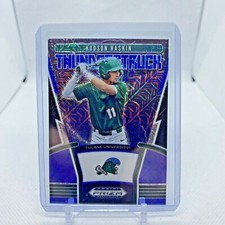 2020 Panini Prizm Draft Picks Thunderstruck Hudson Haskin Blue Mojo Prizm