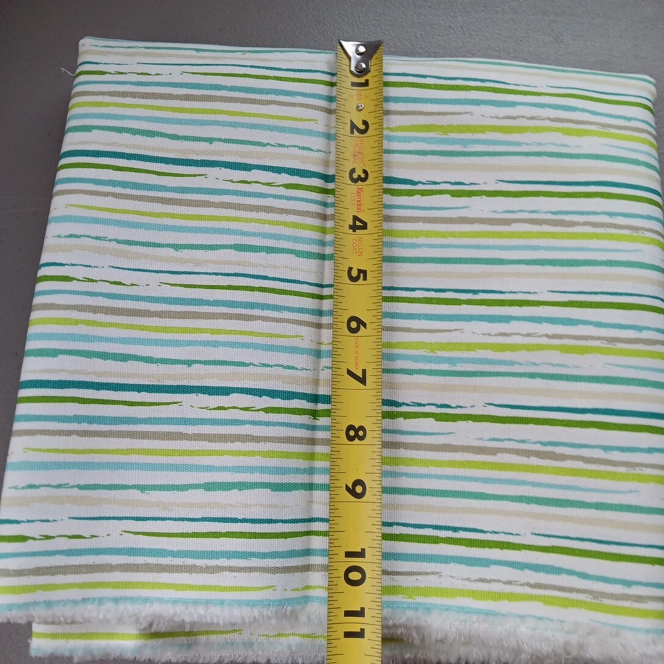 Tecido Waverly INSPIRAÇÕES listra verde algodão pesado 2,5 jardas decoração artesanato vintage - Imagem 2 de 3