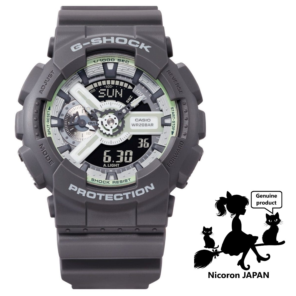 CASIO G-SHOCK Men's Watch GA-110HD-8AJF HIDDEN GLOW series CASIO G-SHOCK Men's Watch GA-110HD-8AJF HIDDEN GLOW series