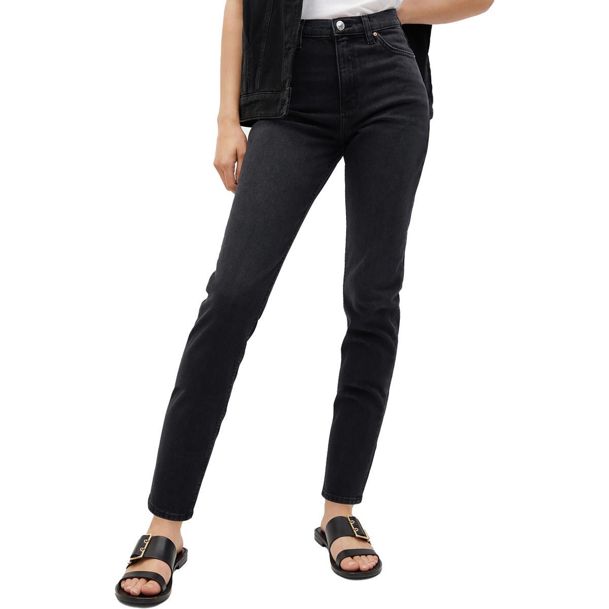 MNG Женские черные джинсы на щиколотке с высокой посадкой Mom Jeans 32 BHFO 8807