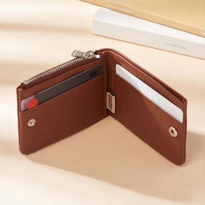 ★Fennec★ RIVET WALLET BROWN LINE FRIENDS X FENNEC Edition Brown Soft Genuine Leather