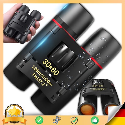 30x60 HD Fernglas Ferngläser Tag Feldstecher Jagdfernglas Binocular Retoo