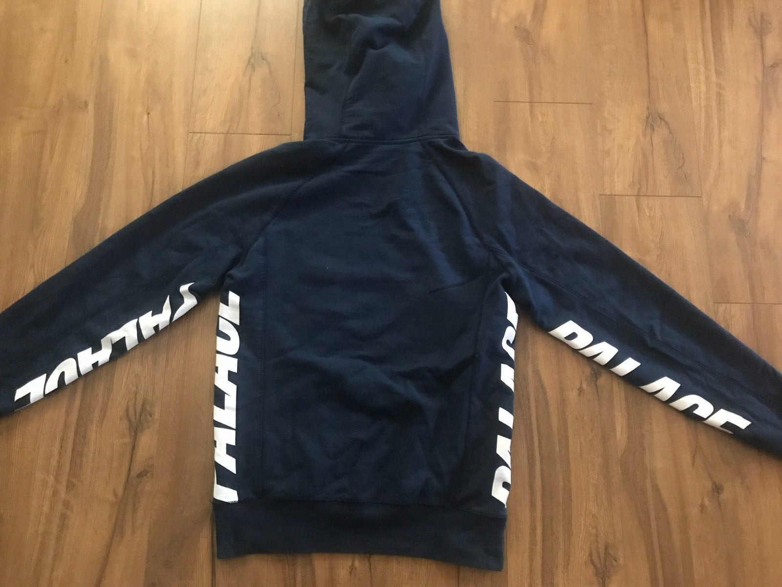 RARE Palace Constructed Hoodie Navy Blue - Size S image 10
