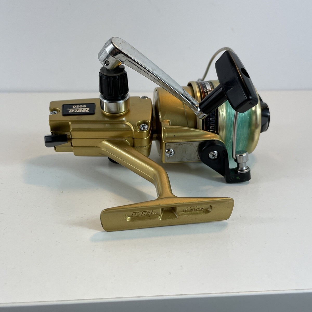Vintage ZEBCO 6020 Gold Fishing Spinning Reel, Made in Japan 4:7:1