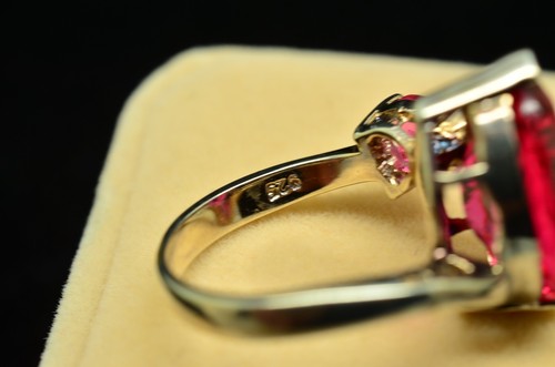 925 Sterling Silver Two Stone Pink CZ Ring Band Size 7.75 - Picture 7 of 7