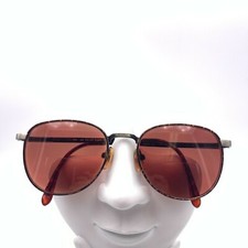 Vintage Advantage Eyewear 48 Brown Gray Metal Oval Sunglasses FRAMES ONLY