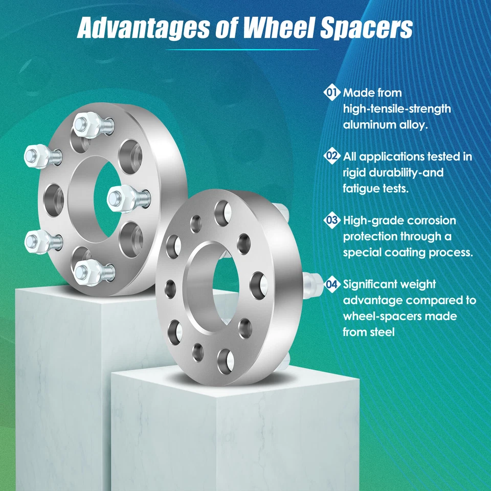 Adaptadores espaciadores de rueda 4 piezas 1" 5x114,3 a 5x100 para Toyota Corolla Camry Pontiac Foto 4 de 4