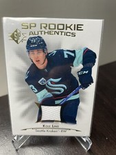 2021-22 UD SP HOCKEY SP ROOKIE AUTHENTICS GOLD PATCH JERSEY #105 Kole Lind