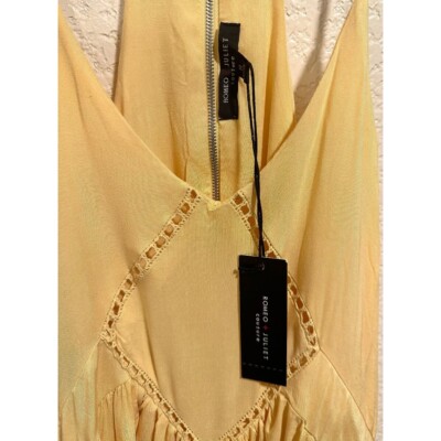Romeo + Juliet Couture Yellow Golden Halter Strap Dress Womens M NWT | eBay Romeo + Juliet Couture Yellow Golden Halter Strap Dress Womens M NWT | eBay