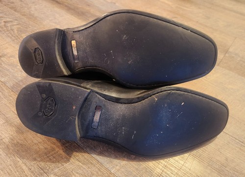 Magnanni Black Leather Apron Toe Derby Lace Up Oxford Shoes Sz 13 #12332 - Picture 5 of 5