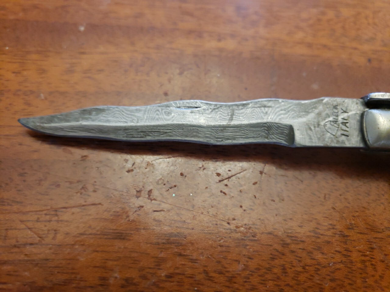 Vintage Falcon Italy Manual opening Italian Folding Knife Kriss Blade