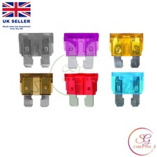 STANDARD BLADE FUSE CAR VAN AUTO ELECTRIC FUSES CHOOSE SIZE & QUANTITY