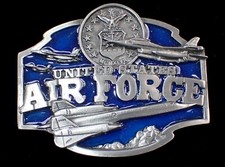 UNITED STATES AIR FORCE BELT BUCKLE SISKIYOU PEWTER  ENAMEL NEW