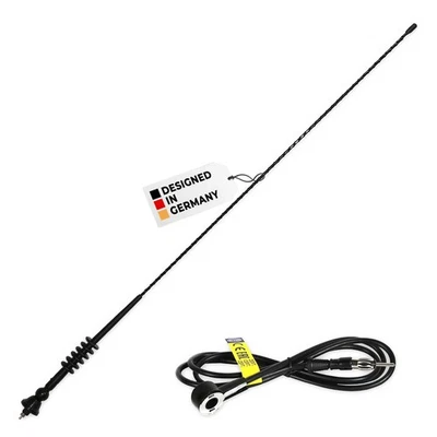 alca® Autoantenne Dachantenne universal 80cm extra lang Radio AM/FM Fiberglas fl