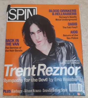 Spin vintage music magazine February 1996 Trent Reznor Nine Inch Nails, Oasis