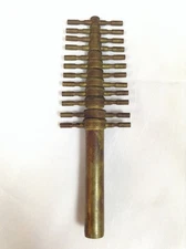 Antique 12 Piece Brass Apothecary Cork Borer Corer Set Stacking Nesting Lot