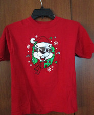 Buc-ee's Christmas Tee T-shirt Rockin Around Youth Medium Cotton Bust 31 L 20