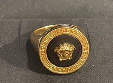 VERSACE Ring Medusa Resin Greca Pattern Back ...