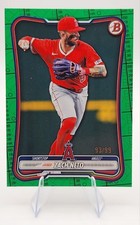 Zach Neto 2026 Topps Bowman Green Pattern Parallel SP /99 Angels