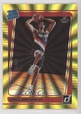 2021 Panini Donruss Rated Rookie Holo Yellow Laser 3/25 Greg Brown III #245 04tw