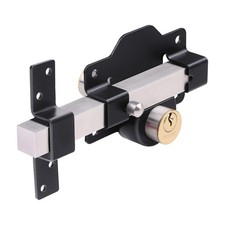 50/70mm Double Long Throw Gate Lock 3 Keys Garden Driveway Locking Both Sides UK