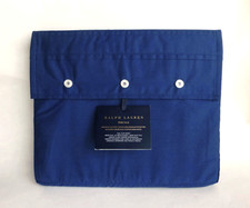 Ralph Lauren Organic Cotton Percale FULL FLAT SHEET Solid Harbor Blue