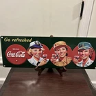 Ande Rooney Vintage Coca-Cola Military Beauties Tin Sign 19” x 6.5”