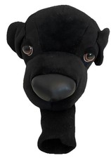 Vintage Daphnes THE DOG Black Golf Club Headcover With Sock Drivers Woods