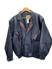 Tradeunion/Leather Jacket Blouson/3/Leather/Blk 2712