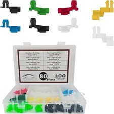 80 PCS Car Door Lock Rod Clips Assortment Kit, Door Handle Lock Rod Hood Latch L