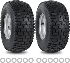 15x6.00-6nhs Lawn Mower Front Tire 4 Ply 15x6.00-6 - 2P ( With Tube), Silver 