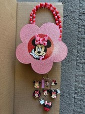 Disney Minnie Mouse Purse Emoji Danglers Disney Pins Jibbitz Charm Keychain 8-Pc
