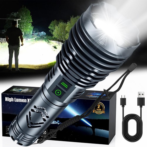 Rechargeable Flashlights 1500000 High Lumens,Super Bright LED Flashlight,Tact...
