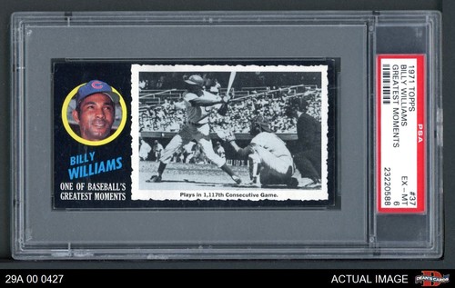 Billy Williams #37 1971 Topps Greatest Moments card