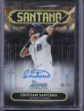 2022 Bowman Sterling #PA-CS Cristian Santana Black Atomic Auto #/10