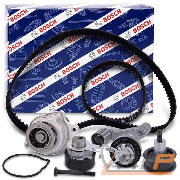 2 Bosch Zahnriemen Satz + Wapu FÜR Audi Seat Skoda VW Golf 5 Polo 1.4 16V-image