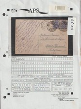 JN Germany 1920 20pf pair on picture postcard to Belgium