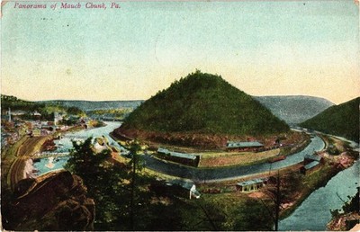 Vintage Panorama of Mauch Chunk PA Scenic Postcard 1909