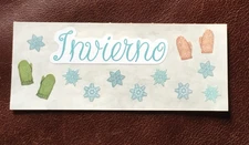 🔥VINTAGE Creative Memories Spanish Stickers  INVIERNO SNOW MITTENS NLA NOS *