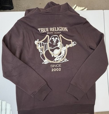 True Religion Java Big HS Flock Full Zip Hoodie W/ Buddha Logo