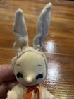 Vintage Made In Japan Bunny Rabbit Shelf Sitter Felt Doll Easter Decoration — photo 2