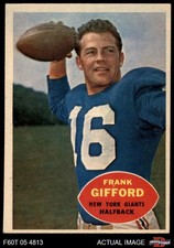 1960 Topps #74 Frank Gifford Giants-FB HOF Southern California 5 - EX