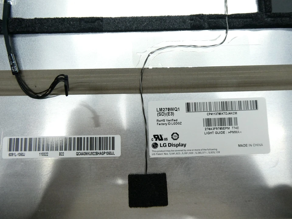 🍀 ¡GENUINO! Apple iMac A1312 27" 2011 Pantalla LCD EMC 2429 LM270WQ1 SD E3 Foto 4 de 4