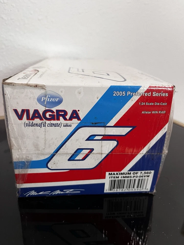 NASCAR #6 Viagra Ford Taurus 1:24 командный калибр предпочтительный 2005 литой новый - Изображение 2 из 4