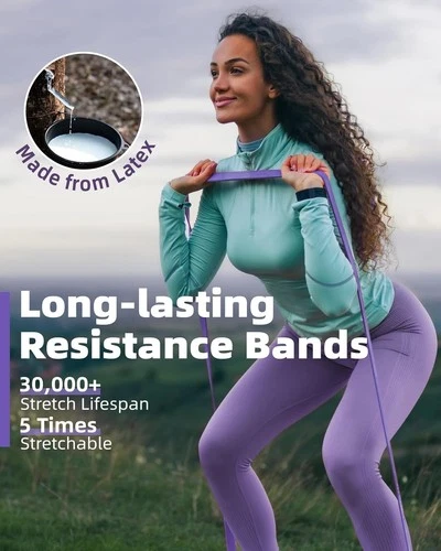 Pull Up Bands, Fitense Resistance Bands Set with Door Anchor - Picture 4 of 5