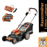 Fuxtec 40V Akku RasenmäHer E2RM46 Mit 2X20V 4Ah Akku & LadegeräT 46Cm AkkumäHer