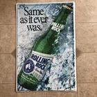 Vintage 1991 Rolling Rock Tin Tacker Sign 12x18 Inches From Latrobe PA